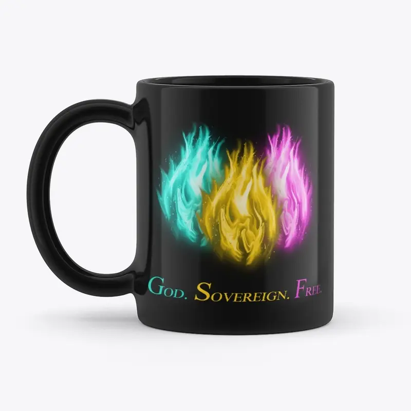 God, Sovereign, Free Black Mug